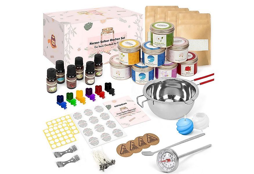 OSTWOLKE Duftkerze Kerzenherstellung Kit DIY Kerzen Selber Machen Set Duftk günstig online kaufen
