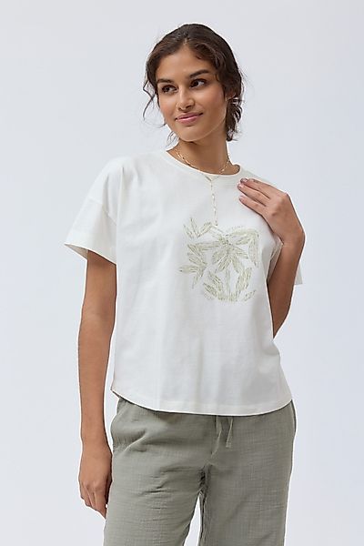 People Wear Organic T-Shirt mit Blumenmotiv, günstig online kaufen