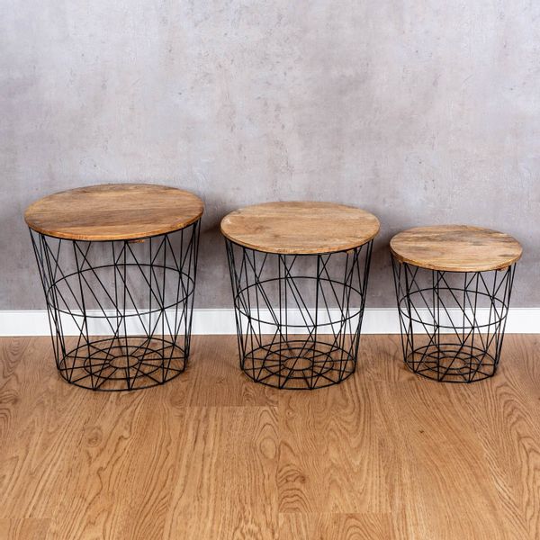 Levandeo® Couchtisch, 3er Set Beistelltisch Metall günstig online kaufen