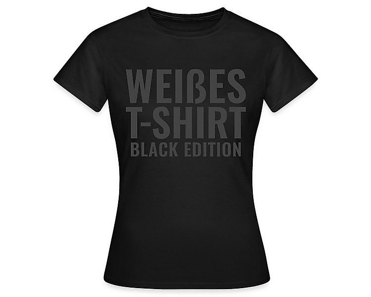 Spreadshirt T-Shirt Weißes T-Shirt Black Edition Frauen T-Shirt (1-tlg) günstig online kaufen