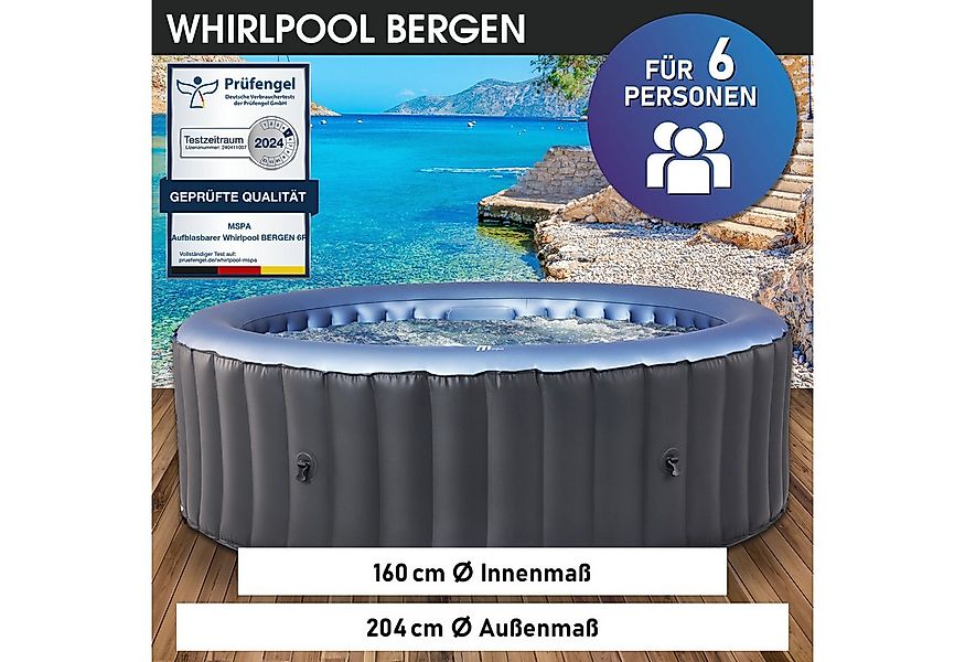 BRAST Whirlpool aufblasbar MSpa Bergen für 4-8 Personen, viele Größen Ø180- günstig online kaufen