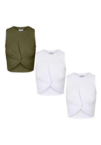 Noisy may Shirttop 3er Set Crop mit Knoten-Detail NMTWIGGI (3-tlg) NMTWIGGI günstig online kaufen