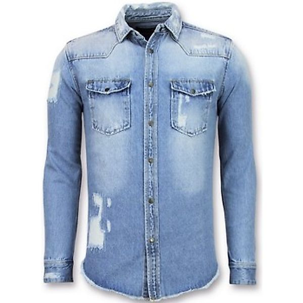 Enos  Hemdbluse Lange Jeans Bluse Denim Shirt günstig online kaufen