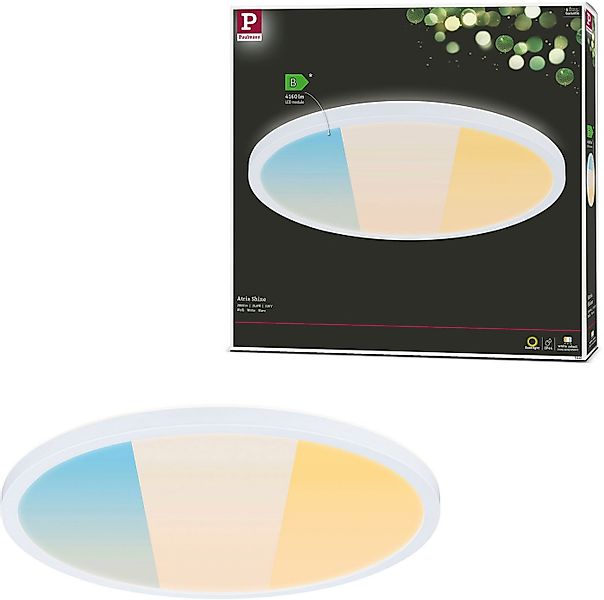 Paulmann LED Deckenleuchte LED Panel Atria Shine IP44 rund 398mm White Swit günstig online kaufen