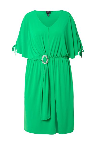 Ulla Popken Cocktailkleid Midikleid drapiert Oversized günstig online kaufen