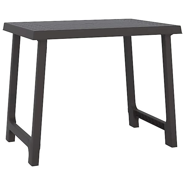 vidaXL Campingtisch Anthrazit 79x56x64 cm PP Holzoptik 364735 günstig online kaufen