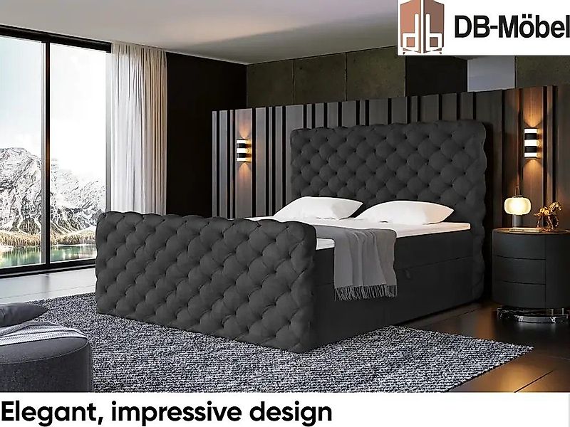 DB-Möbel Boxspringbett "RUBEN"mit Bettkasten - Gepolstert günstig online kaufen