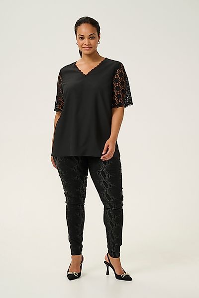 KAFFE Curve Kurzarmbluse Kurzarm-Bluse KCsilje Große günstig online kaufen