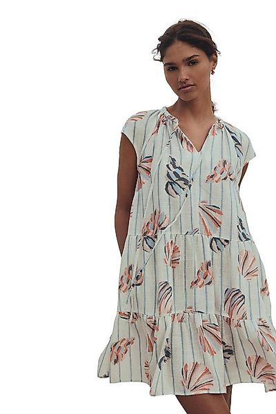 Next Minikleid Gestuftes Minikleid mit V-Ausschnitt und Leinen (1-tlg) günstig online kaufen