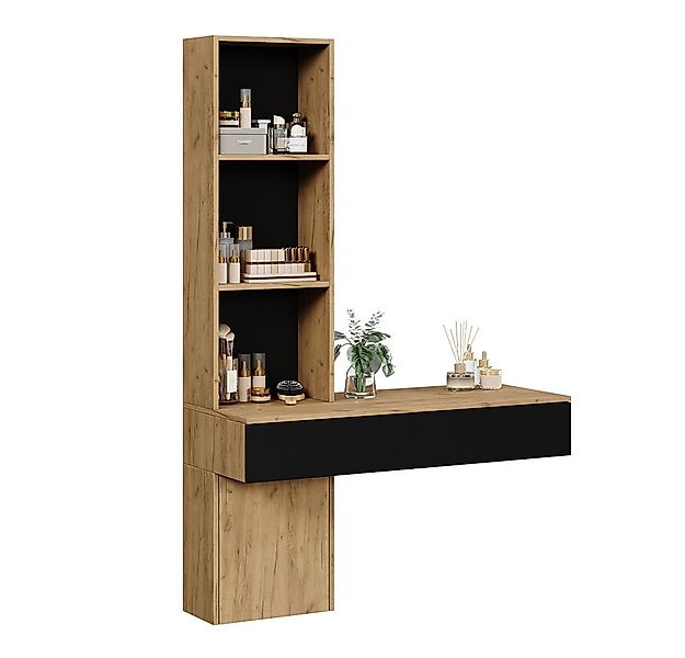 Vicco Schminktisch Melora, Eiche/Schwarz, 100 cm günstig online kaufen