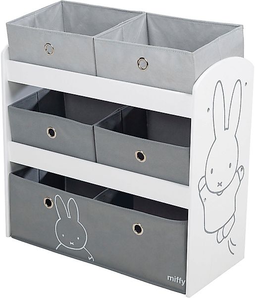 roba® Kinderregal miffy®, grau, inklusive 5 günstig online kaufen