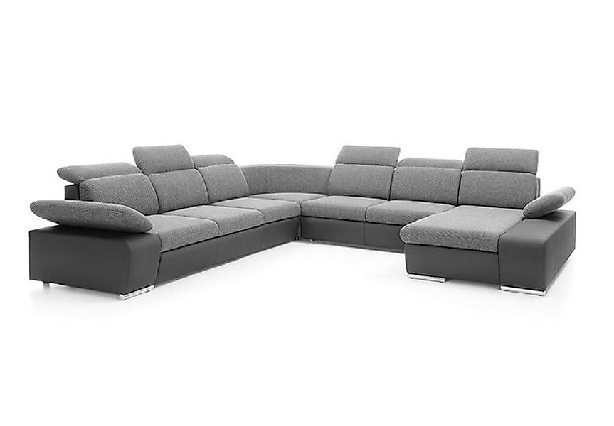 JVmoebel Ecksofa Ecksofa U-form Eckcouch mit Schlaffunktion Ecksofa Wohnlan günstig online kaufen