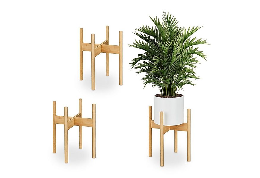 relaxdays Blumenständer Pflanzenständer im 3er Set (3er Set), XL günstig online kaufen
