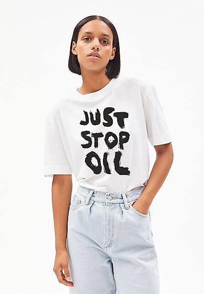 Taraa Just Stop Oil 01 - Damen T-shirt Aus Recycelter Baumwolle (Womens Fit günstig online kaufen