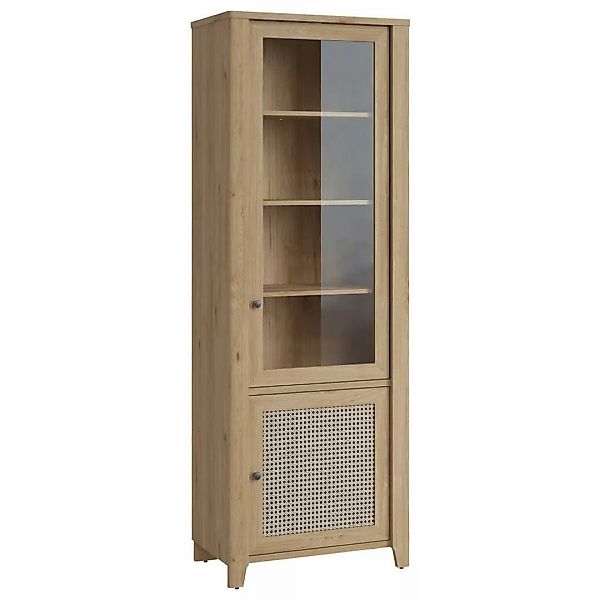 Standvitrine Cestino Jackson Hickory Nachbildung B/H/T: ca. 73x206x42 cm günstig online kaufen