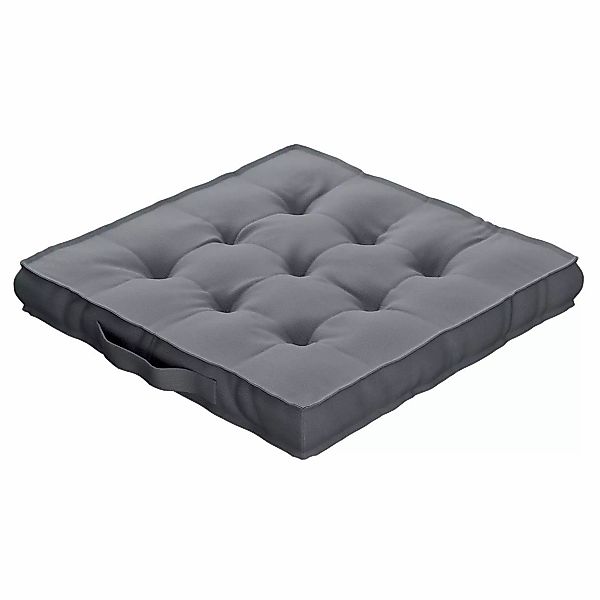 Sitzkissen Jacob mit Handgriff, grau, 40 x 40 x 6 cm, Cotton Panama (702-46 günstig online kaufen