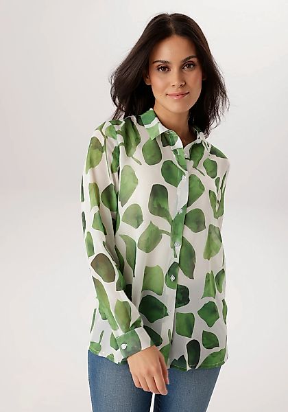 Aniston SELECTED Hemdbluse aus leicht transparentem Chiffon - NEUE KOLLEKTI günstig online kaufen