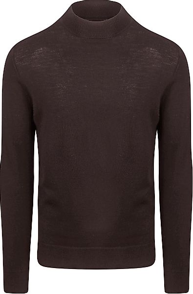 Profuomo Turtleneck Merino Pullover Dunkelbraun - Größe XL günstig online kaufen