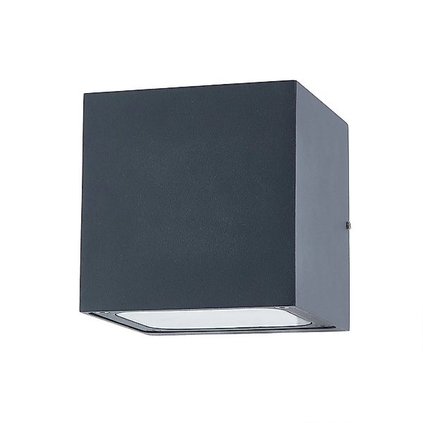 Lucande LED Wandleuchte Außen Merjem 9969053 Spritzwassergeschützt Modern i günstig online kaufen