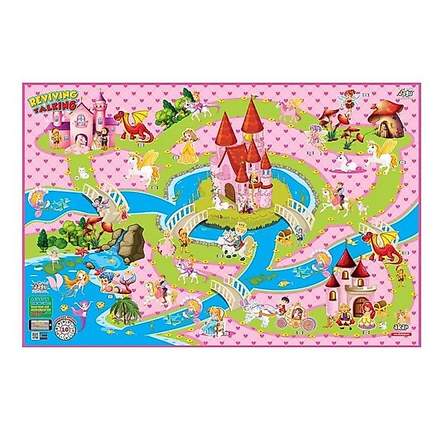 Siva Standuhr Spielteppich Prinzessin 150 x100 cm Kinderteppich günstig online kaufen