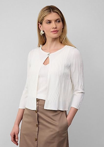 s.Oliver BLACK LABEL Strickjacke Kurzer Cardigan mit Strukturmuster und 3/4 günstig online kaufen