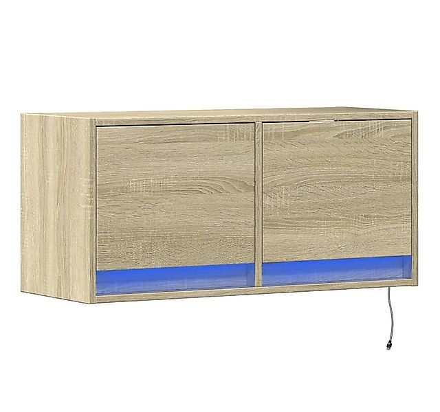vidaXL TV-Wand TV-Wandschrank mit LED-Beleuchtung Sonoma-Eiche 80x31x38 cm, günstig online kaufen