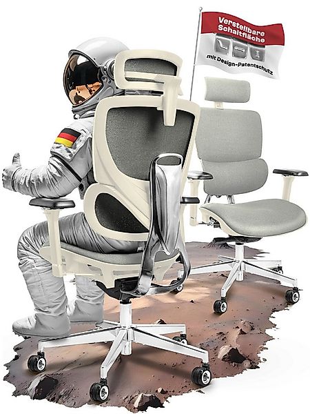 CLOUVOU Bürostuhl Ergonomisch, Schreibtischstuhl bis 150 kg - Testsieger (M günstig online kaufen