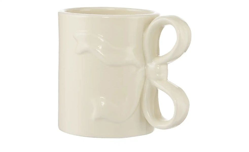 Becher mit Schleife   ¦ weiß ¦ Dolomite ¦ Maße (cm): B: 9,5 H: 11 Geschirr günstig online kaufen