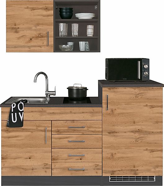 HELD MÖBEL Pantryküche "Mali", Breite 160 cm, mit E-Geräten günstig online kaufen