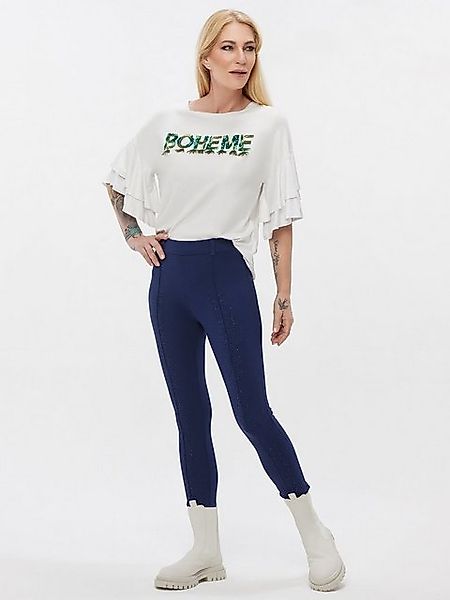 Sarah Kern Langarmshirt Volant-Bluse figurumspielend mit günstig online kaufen