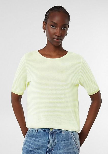 comma Kurzarmpullover Strickpullover Semitransparenter Feinstrickpullover günstig online kaufen