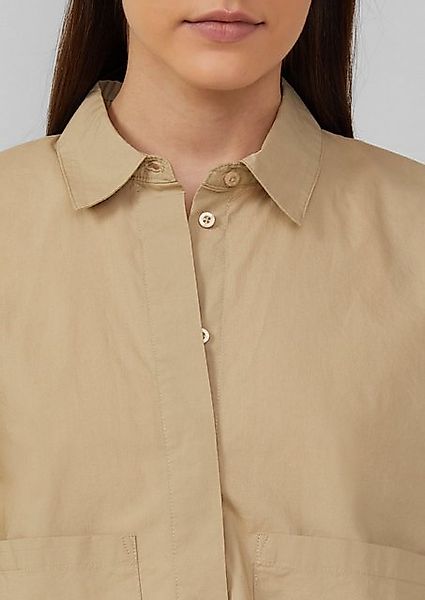 s.Oliver Kurzarmbluse Verkürzte Hemdbluse im Relaxed Fit mit aufgesetzten T günstig online kaufen