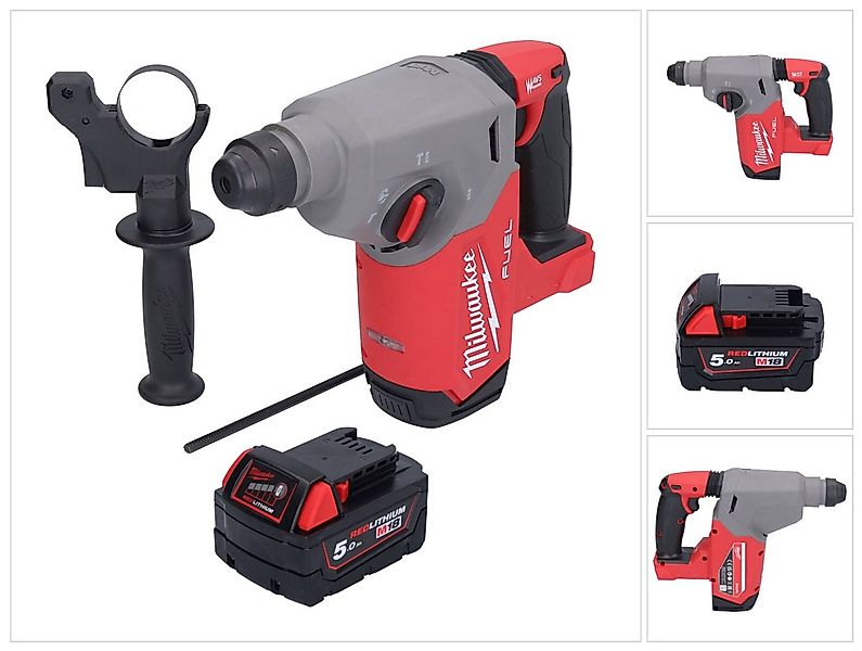 Milwaukee Schlagbohrmaschine M18 FH-501 Akku Bohrhammer 18 V 2,5 J SDS plus günstig online kaufen