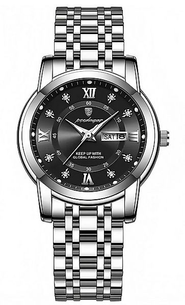 ibettertec Quarzuhr Quarzuhr, Edelstahl Uhr für Damen modisch und leger, (Q günstig online kaufen