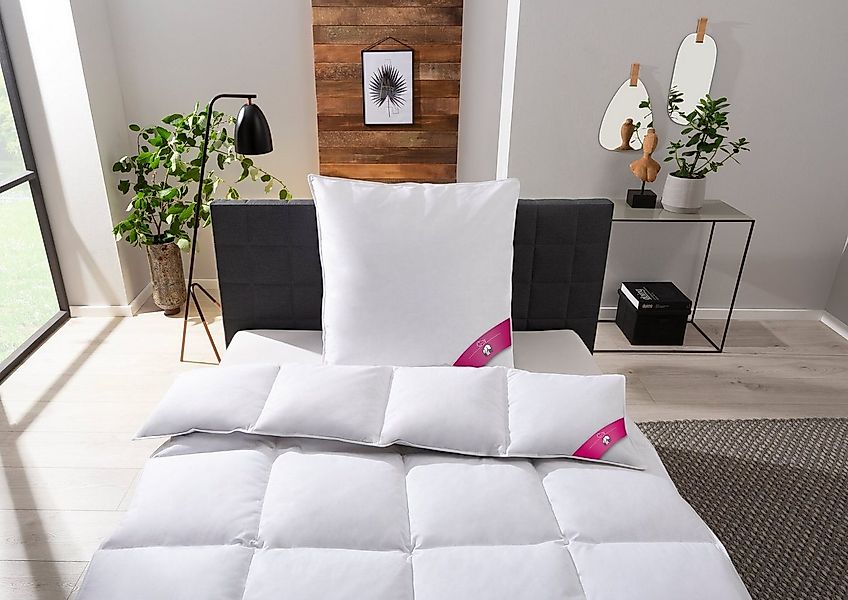 RIBECO Daunenbettdecke + Kopfkissen Johanna, Füllung: Bettdecke: 80% Daunen günstig online kaufen