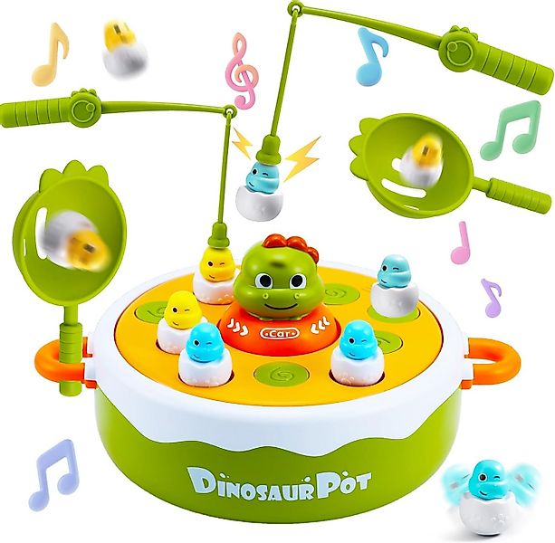 Aischens Lernspielzeug Dinosaurier Brettspiel 4 in 1 Angelspiel Musik für K günstig online kaufen