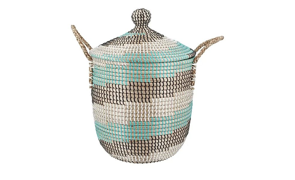 Aufbewahrungskorb mit Deckel   ¦ mehrfarbig ¦ Seegras,Kunststoff ¦ Maße (cm günstig online kaufen