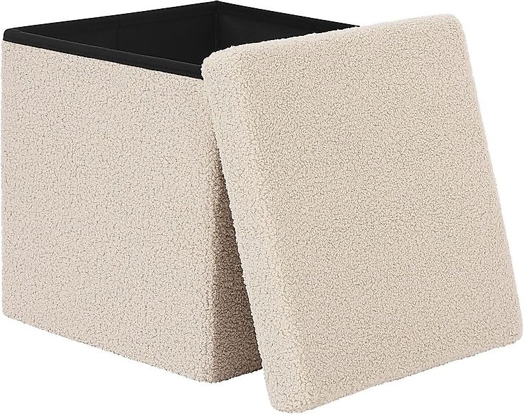 EUGAD Sitzhocker (1 St., Faltbarer Hocker), mit Stauraum aus Teddyfleece günstig online kaufen