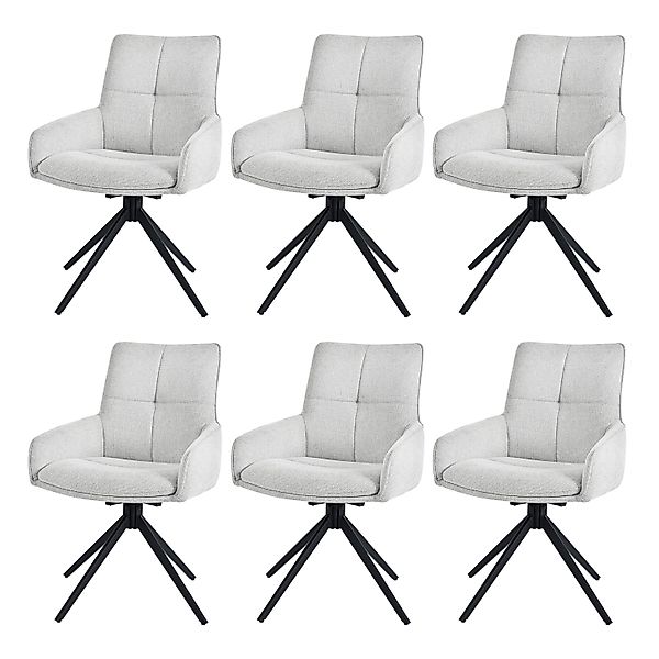 MODFU Esszimmerstuhl Polsterstuhl,Küchenstuhl (Ergonomische 6er Drehstühle günstig online kaufen