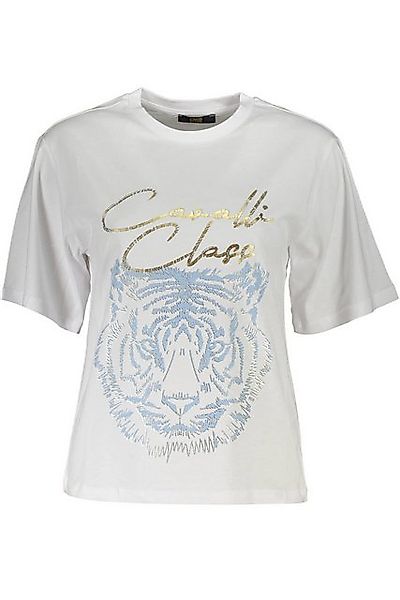 Cavalli Class T-Shirt Weißes Damen T-Shirt: Kurzarm, Regular Fit günstig online kaufen