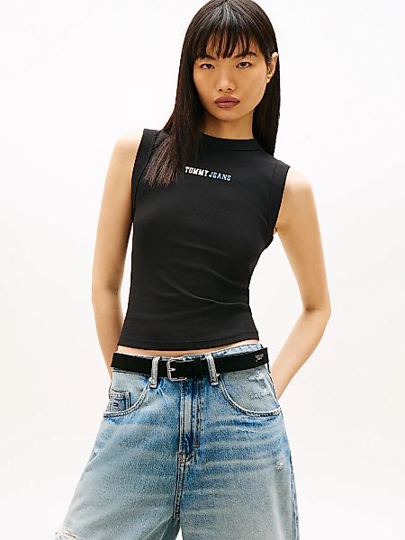 Tommy Jeans T-Shirt "TJW SLIM ESS LOGO 2 RIB TANK" mit gerippter Struktur günstig online kaufen