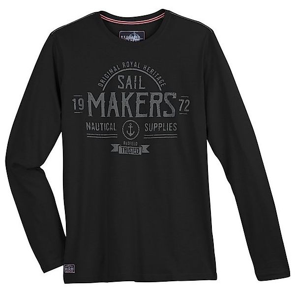 redfield Langarmshirt Redfield XXL Langarmshirt schwarz günstig online kaufen