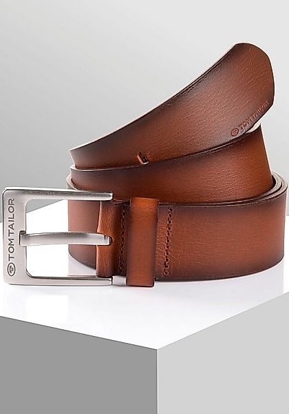 TOM TAILOR Ledergürtel TTCALVINPLUS 4 cm breiter Herrengürtel, Casual und J günstig online kaufen
