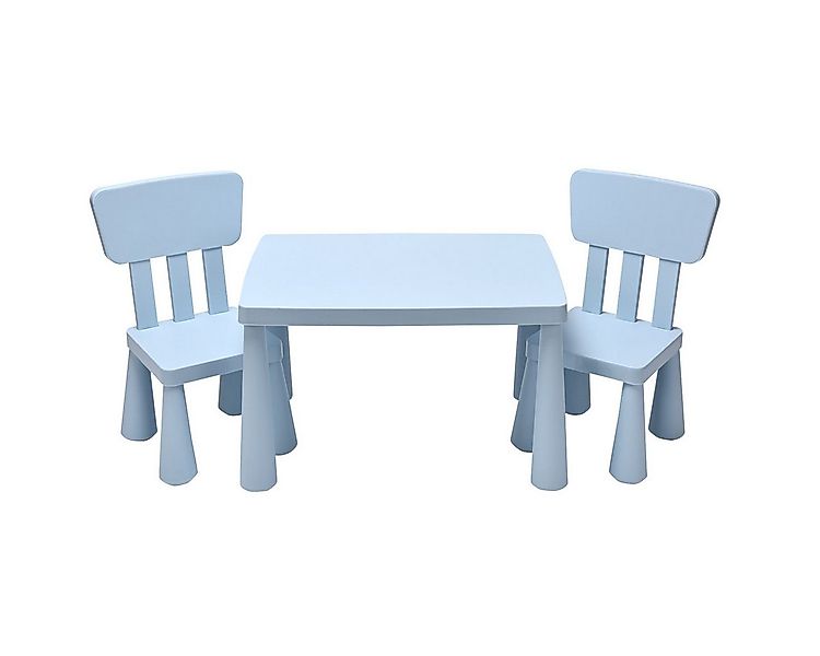 COSTWAY Kindersitzgruppe 3 TLG. Kindermöbel, (Kindertisch mit 2 Stühlen) günstig online kaufen