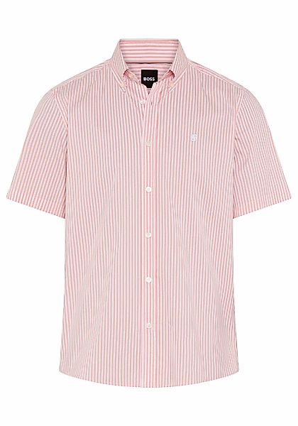 BOSS Kurzarmhemd Button-down-Kragen Regular Fit, Baumwollmix günstig online kaufen