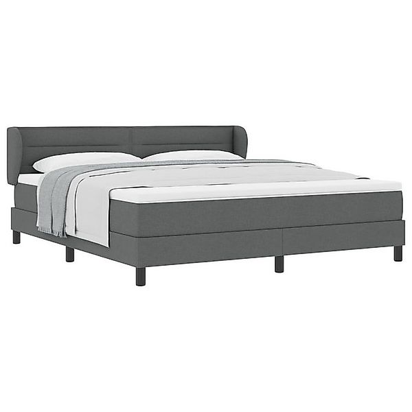 vidaXL Bett Boxspringbett mit Matratze in Dunkelgrau, 180x200 cm, Stoff (1- günstig online kaufen