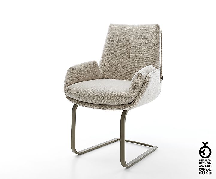 Freischwinger Clea-Flex Webstoff Soft Beige Freischwinger flach Effektfinis günstig online kaufen