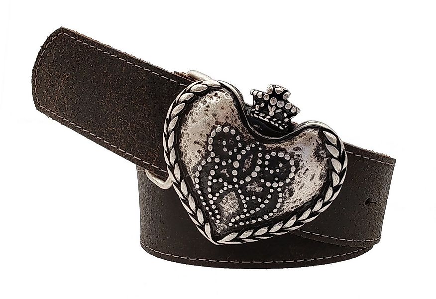 Der Trachtler Ledergürtel Trachtengürtel "Herzerl" MADE IN GERMANY - Echt L günstig online kaufen