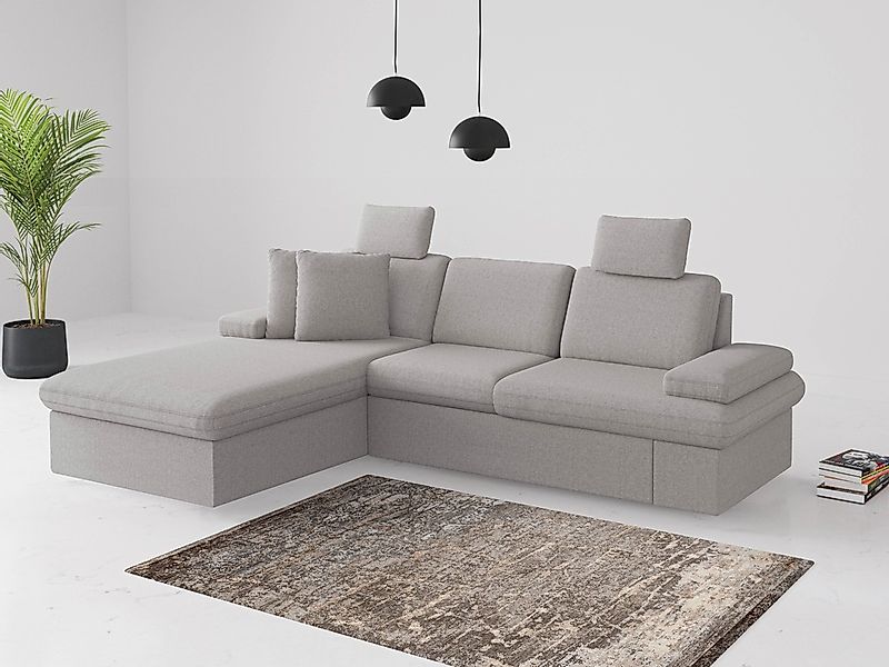 sit&more Ecksofa "Moreno L-Form, B: 247 cm", mit Armteilverstellung, option günstig online kaufen