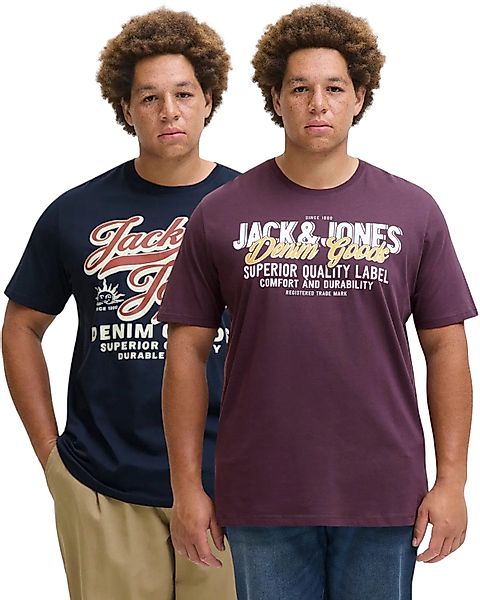 Jack & Jones PlusSize Print-Shirt (2er-Pack) günstig online kaufen